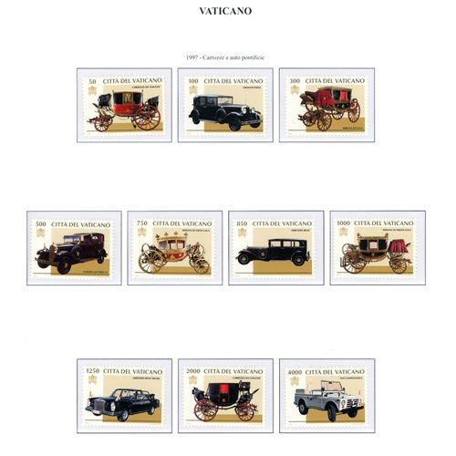 Ročníkový set 1997 Vatikán Ján Pavol II., čistý, vo falcon alb.listoch