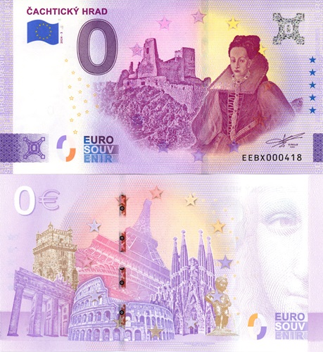0 euro suvenír 2024/3 Slovensko UNC Čachtický hrad (ND)
