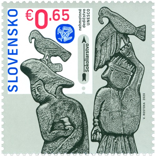 Známka 2020 Slovensko čistá, Sokoliarstvo (722)