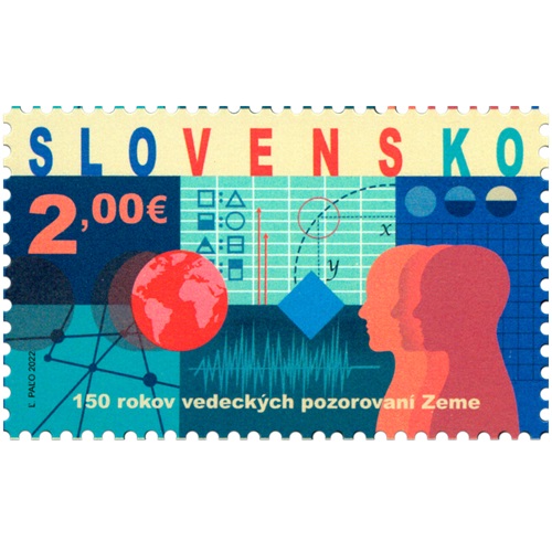 Známka 2022 Slovensko čistá, 150 rokov vedeckých pozorovaní Zeme (766)