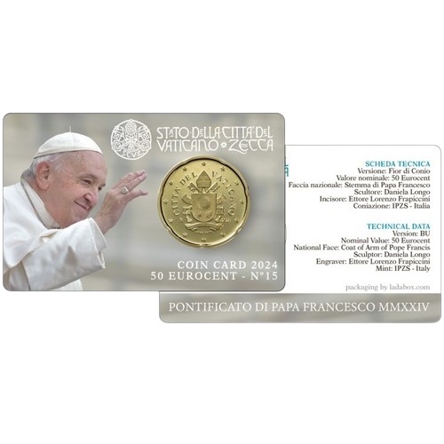 50 Cent 2024 Vatikán BU karta č.15