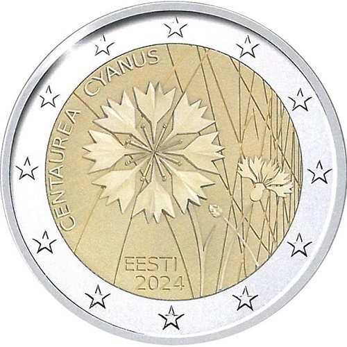 2 euro 2024 Estónsko cc.UNC, nevädza