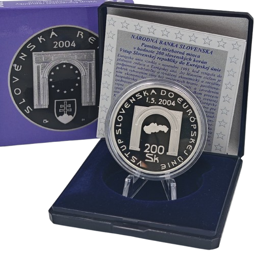 200 korún 2004 Slovensko PROOF, Vstup SR do EU 