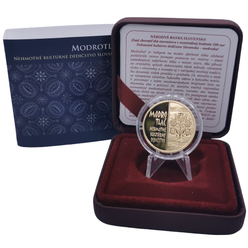 100 euro 2024 Slovensko PROOF, MODROTLAČ