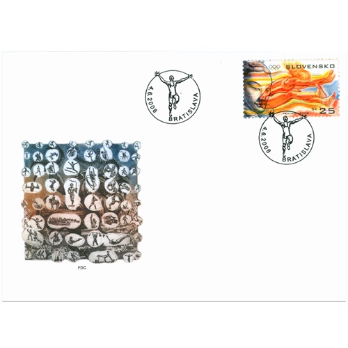 FDC 2008 Slovensko, Olympijské hry Peking 2008 (FDC 424)