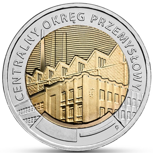 5 Zloty 2017 Polsko UNC, Central Industrial District
