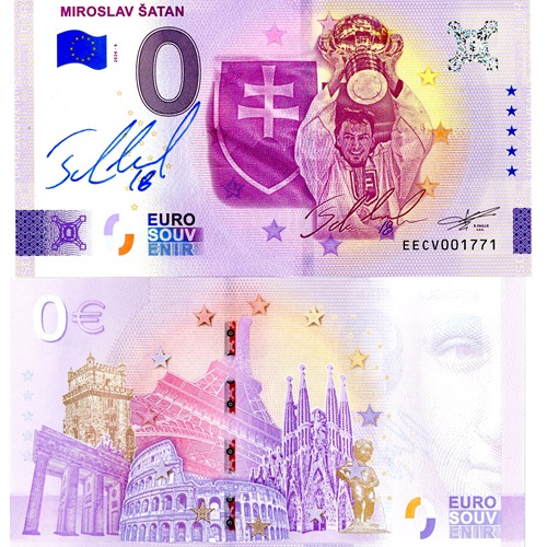 0 euro suvenír 2024/5 Slovensko UNC Miroslav Šatan (ND) (Podpis)