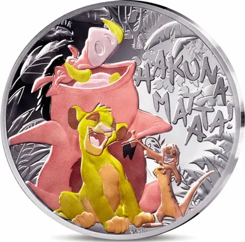 10 euro 2024 Francúzsko cc.PROOF farbená 22,2g Ag, Disney - Leví Kráľ