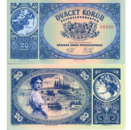 20 Korún 2025 UNC, 20 Korún Československých 1919