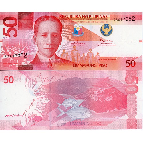 50 Piso 2023 Filipíny UNC séria QA