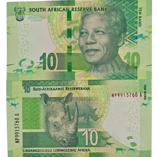 10 Rand 2016 Južná Afrika UNC séria NP*A