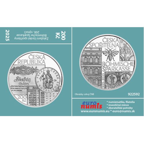 Papierový prebal na 200 Korún 2025 Česko PROOF, Bohmische Sparkasse