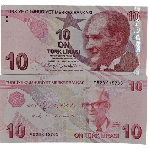 10 Lirasi 2022 Turecko UNC séria F