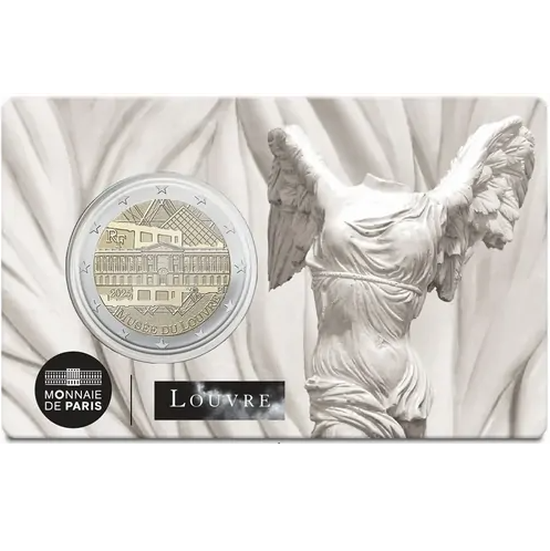 2 euro 2025 Francúzsko cc.BU karta 4/4, Louvre Museum