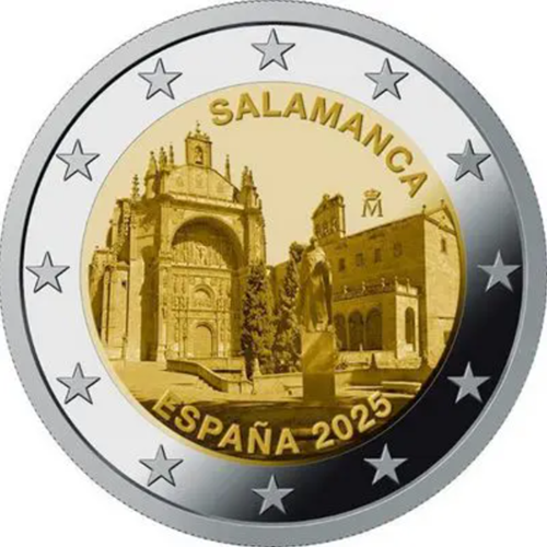 2 euro 2025 Španielsko cc. UNC, Salamanca