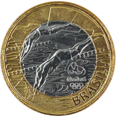 1 Real 2014 Brazília UNC, Plávanie
