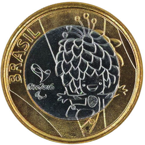 1 Real 2016 Brazília UNC, Maskot Tom