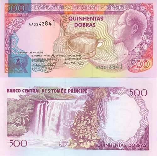 500 Dobras 1993 Sv.Tomáš a Princov Ostrov UNC séria AA
