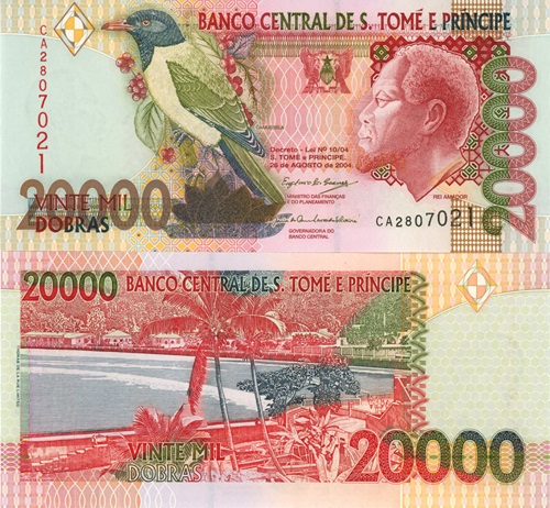 20 000 Dobras 2004 Sv.Tomáš a Princov Ostrov UNC séria CA