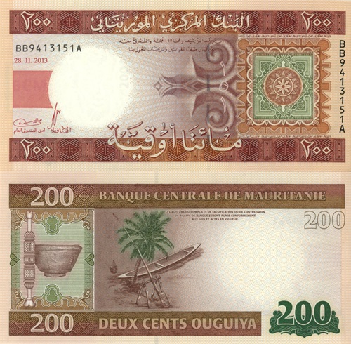 200 Ouguiya 2013 Mauretánia UNC séria BB*A