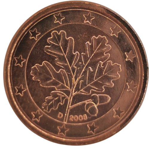 1 cent 2008 D Nemecko  ob.UNC