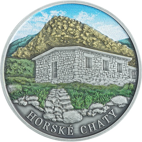 Mosadzná medaila, farbená, Nízke Tatry - Kamenná chata pod Chopkom