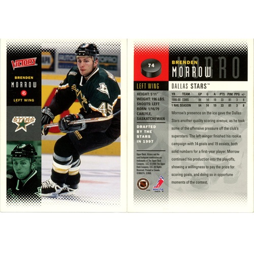 Hokejová kartička, Upper Deck NHL Victory 2000-2001, Brenden Morrow