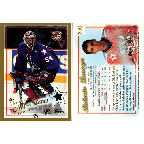 Hokejová kartička, Topps NHL Hockey 1999-2000, Roberto Luongo