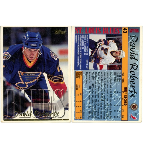 Hokejová kartička, Topps NHL Hockey 1995-1996, David Roberts