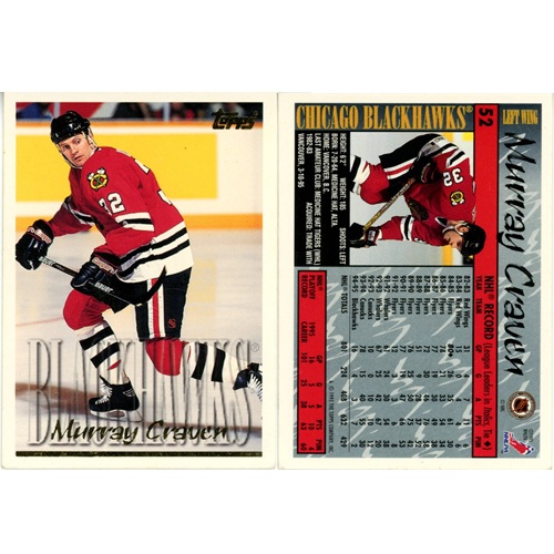 Hokejová kartička, Topps NHL Hockey 1995-1996, Murray Craven