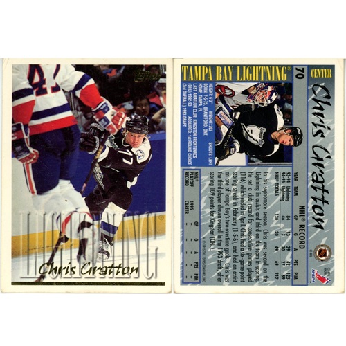 Hokejová kartička, Topps NHL Hockey 1995-1996, Chris Gratton