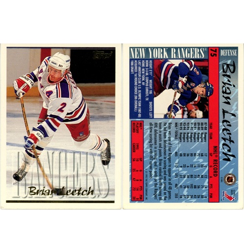 Hokejová kartička, Topps NHL Hockey 1995-1996, Brian Leetch