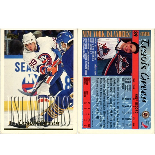 Hokejová kartička, Topps NHL Hockey 1995-1996, Travis Green