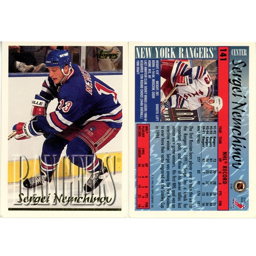 Hokejová kartička, Topps NHL Hockey 1995-1996, Sergei Nemchinov