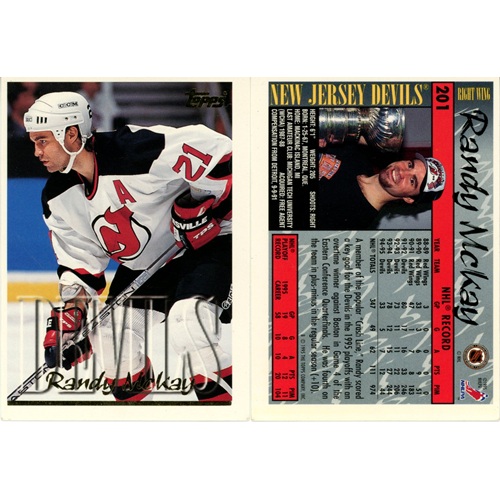 Hokejová kartička, Topps NHL Hockey 1995-1996, Randy McKay