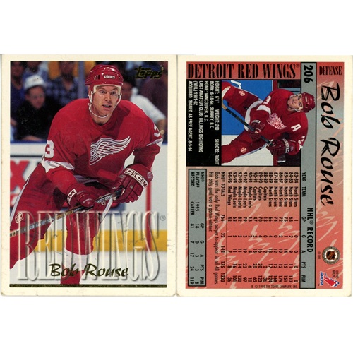 Hokejová kartička, Topps NHL Hockey 1995-1996, Bob Rouse