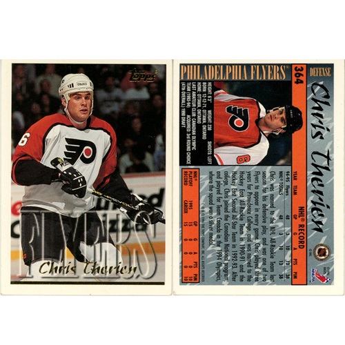 Hokejová kartička, Topps NHL Hockey 1995-1996, Chris Therien