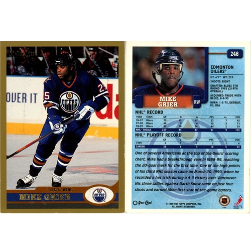 Hokejová kartička, O-Pee-Chee NHL Hockey 1999-2000, Mike Grier