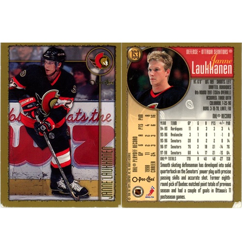 Hokejová kartička, Topps NHL Hockey 1998-1999, Janne Laukkanen