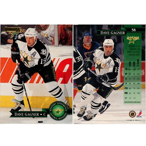 Hokejová kartička, Donruss NHL 1995-1996, Dave Gagner