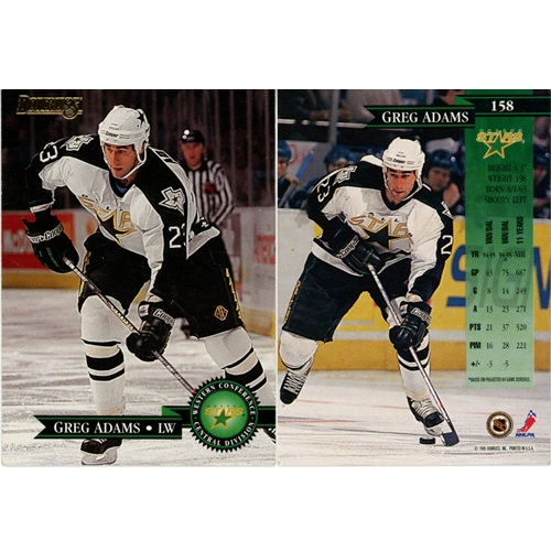 Hokejová kartička, Donruss NHL 1995-1996, Greg Adams