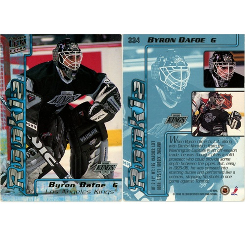 Hokejová kartička, Fleer Ultra NHL 1995-1996, Byron Dafoe