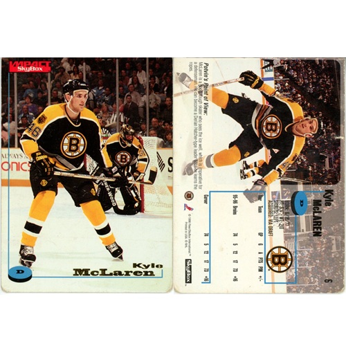 Hokejová kartička, SkyBox Impact NHL 1996-1997, Kyle McLaren