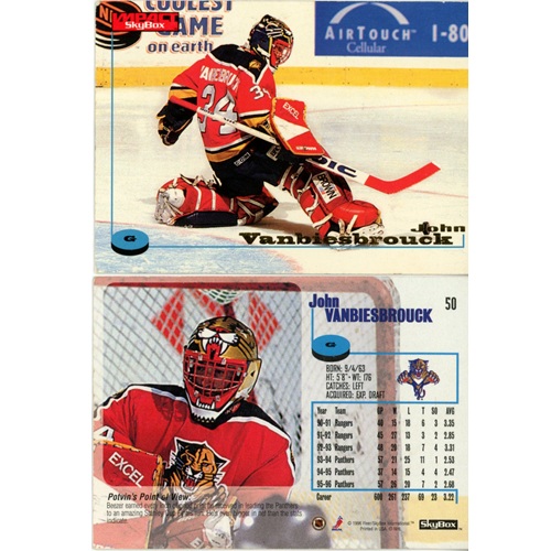 Hokejová kartička, SkyBox Impact NHL 1996-1997, John Vanbiesbrouck