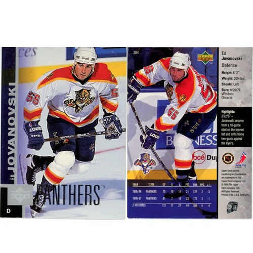 Hokejová kartička, Upper Deck Hockey 1997-1998, Ed Jovanovski