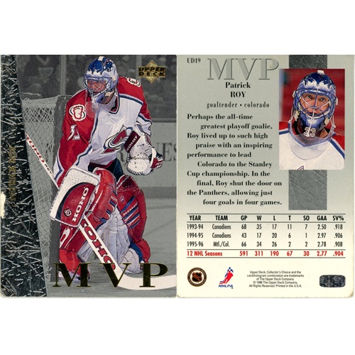 Hokejová kartička, Upper Deck NHL Collector's Choice 1996-1997, Patrick Roy