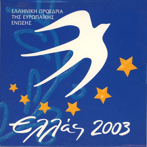 SADA 2003 Grécko BU + Ag 10 euro, Greek Presidency (13,88 €)