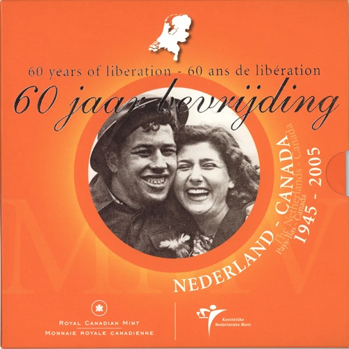 SADA 2005 Holandsko BU + Ag 25 cents, Liberation (3,88 € + 0,25 CAD)