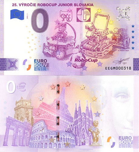 0 euro suvenír 2025/1 Slovensko UNC Robocup Junior (ND)