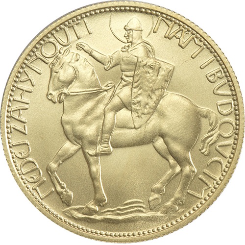 Zlatá medaila, 1 dukát, Svätováclavské dukáty (Františka Přítela)